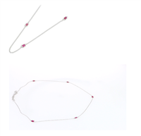 Collar Gemoro Mujer Rubini in Oro blanco Rubino PC246BIA.RB